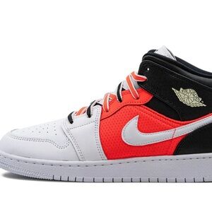 The Air Jordan 1 Mid SE 'White Infrared' is a brand new unisex athletic sneaker